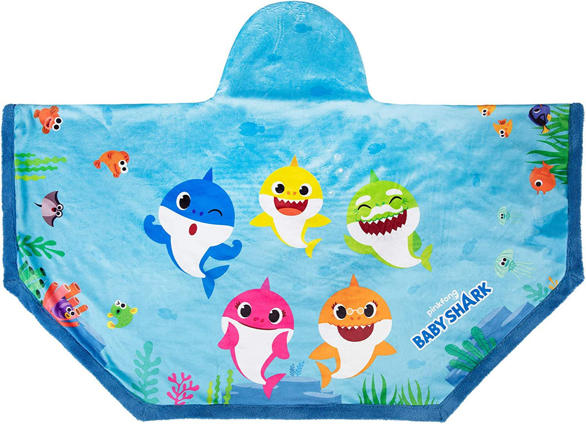 Baby Shark Kids Snuggle Wrap Wearable Blanket, 31 in x 55 in