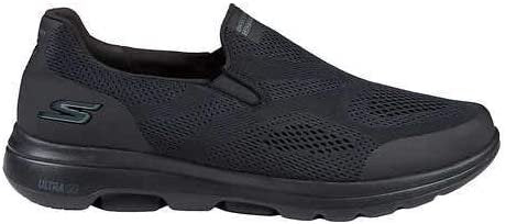 Skechers Men's GO Walk - APPRIZE Walking Shoe - ULTRA GO Cushioning - Black or Navy (Black, 9.5)