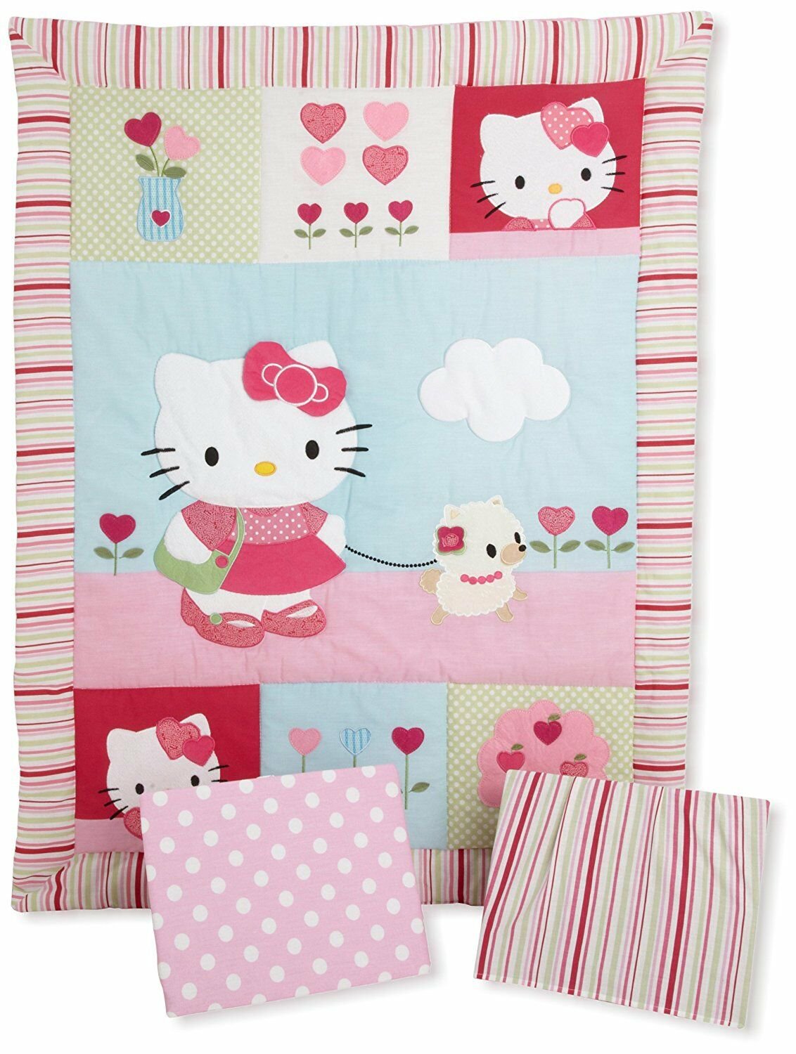 Bedtime Originals Hello Kitty and Puppy 3 Piece Bedding Set (Discontinued by Manufacturer)