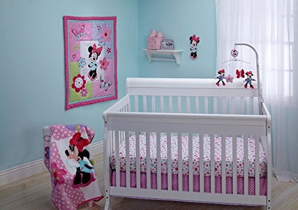 Disney Minnie Simply Adorable 4 Piece Crib Bedding Set