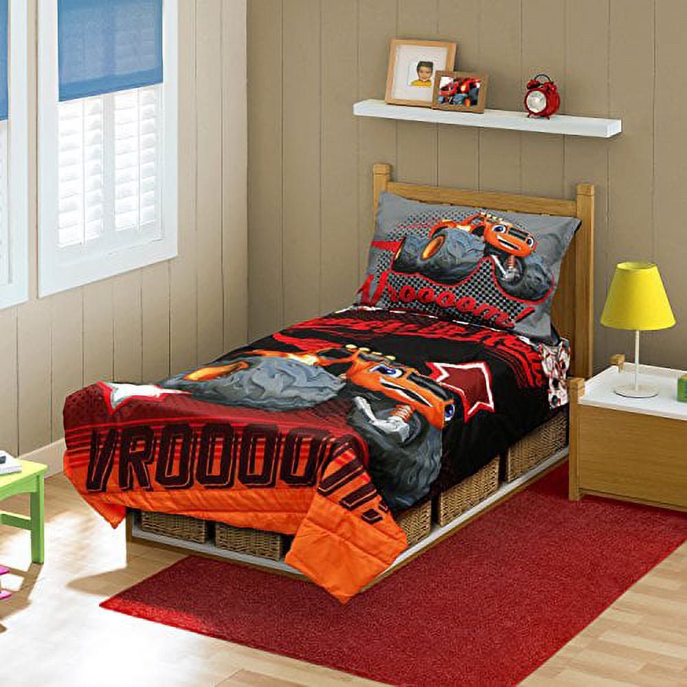 Blaze the Monster Machine 4 Piece Toddler Bedding Set - Ready To Roll