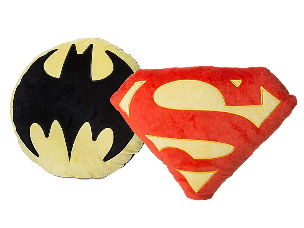 DC Comics Justice League -Batman/Superman Symbol Throw Pillow