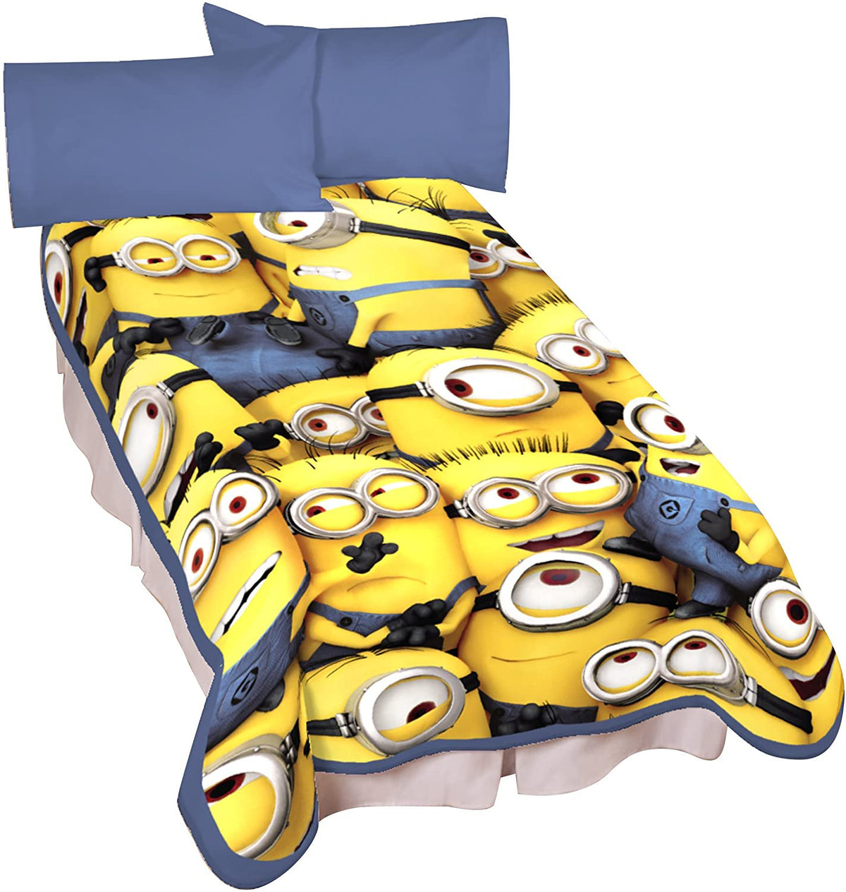 Universal Minions Little Yellow Buddies Microraschel Blanket, 62" x 90"