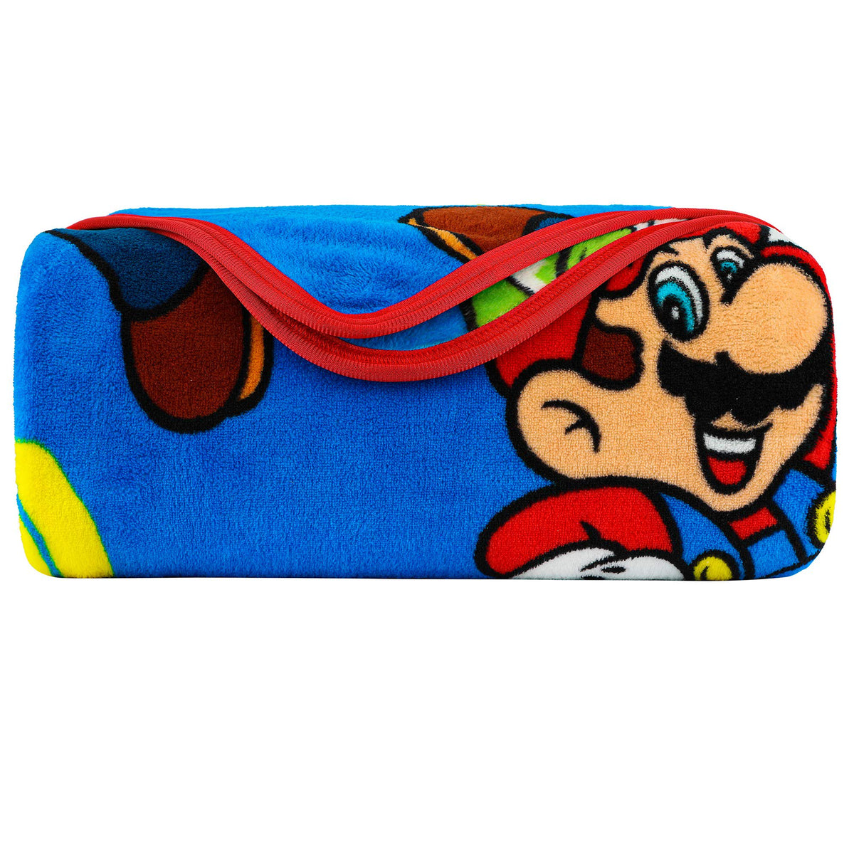 Franco Super Mario Soft Plush Throw Blanket, 62" x 90"
