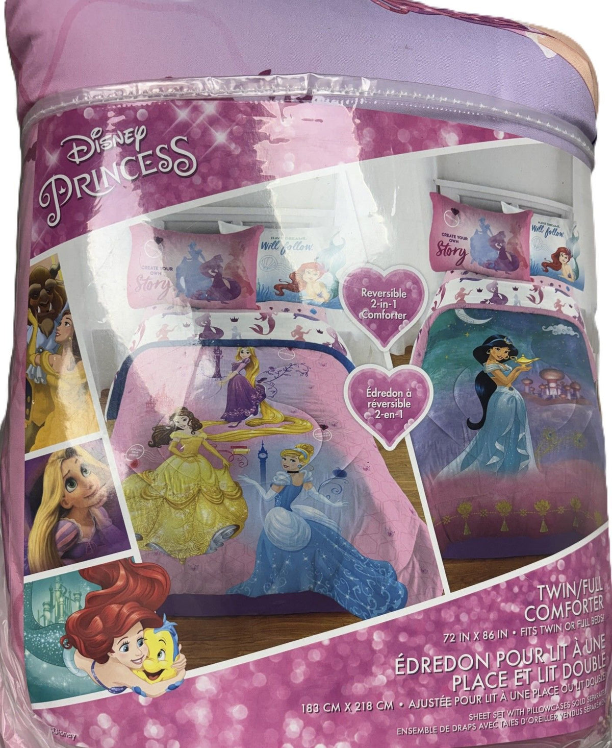 Franco Kids Disney Princess "Ready To Explore" Twin/Full Comforter