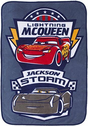Disney/Pixar Cars 3 Movie Toddler Blanket with Lightning McQueen & Jackson Storm