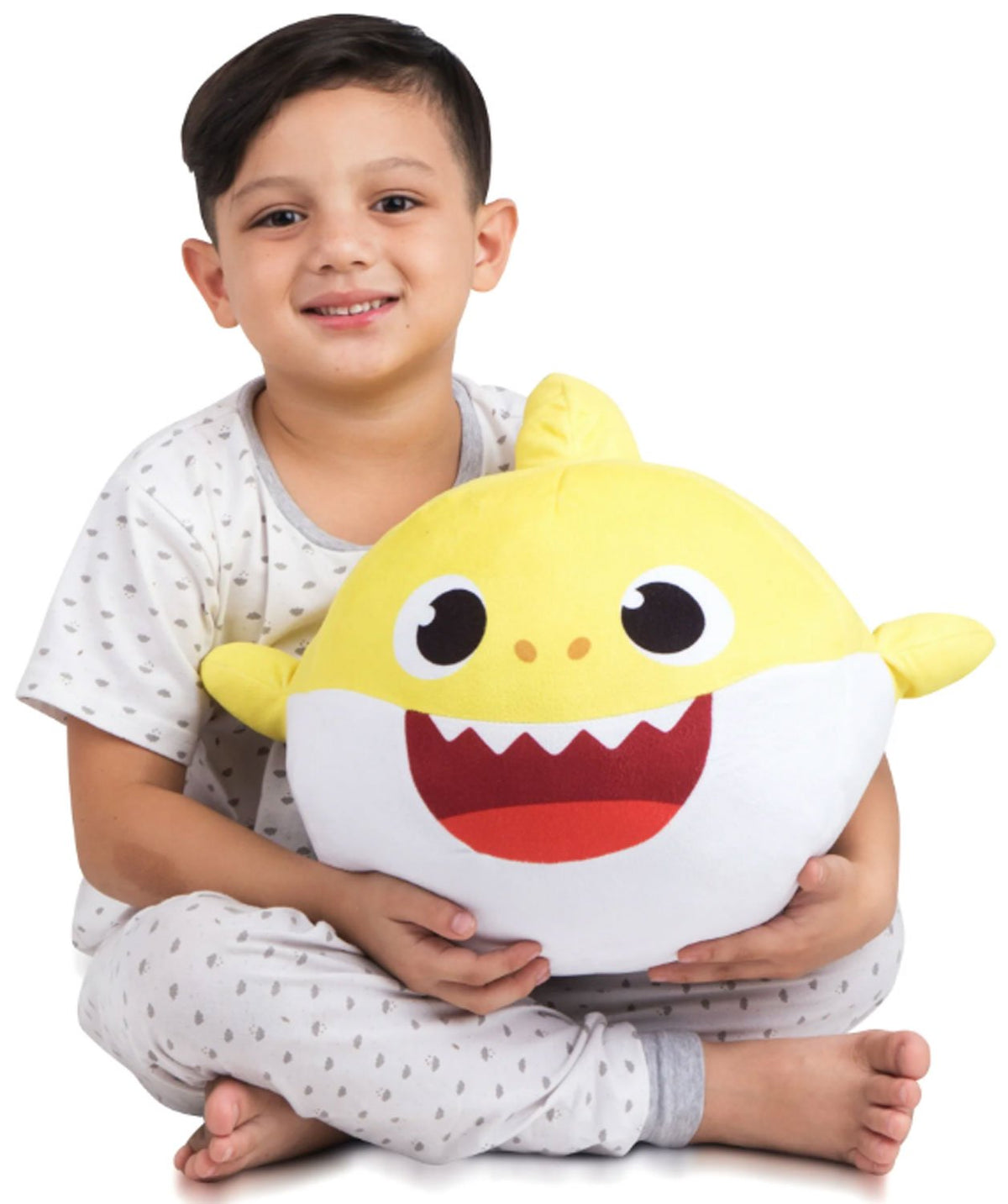Baby Shark Kids Plush Cuddle and Decorative Pillow Buddy, Yellow 15" Tall