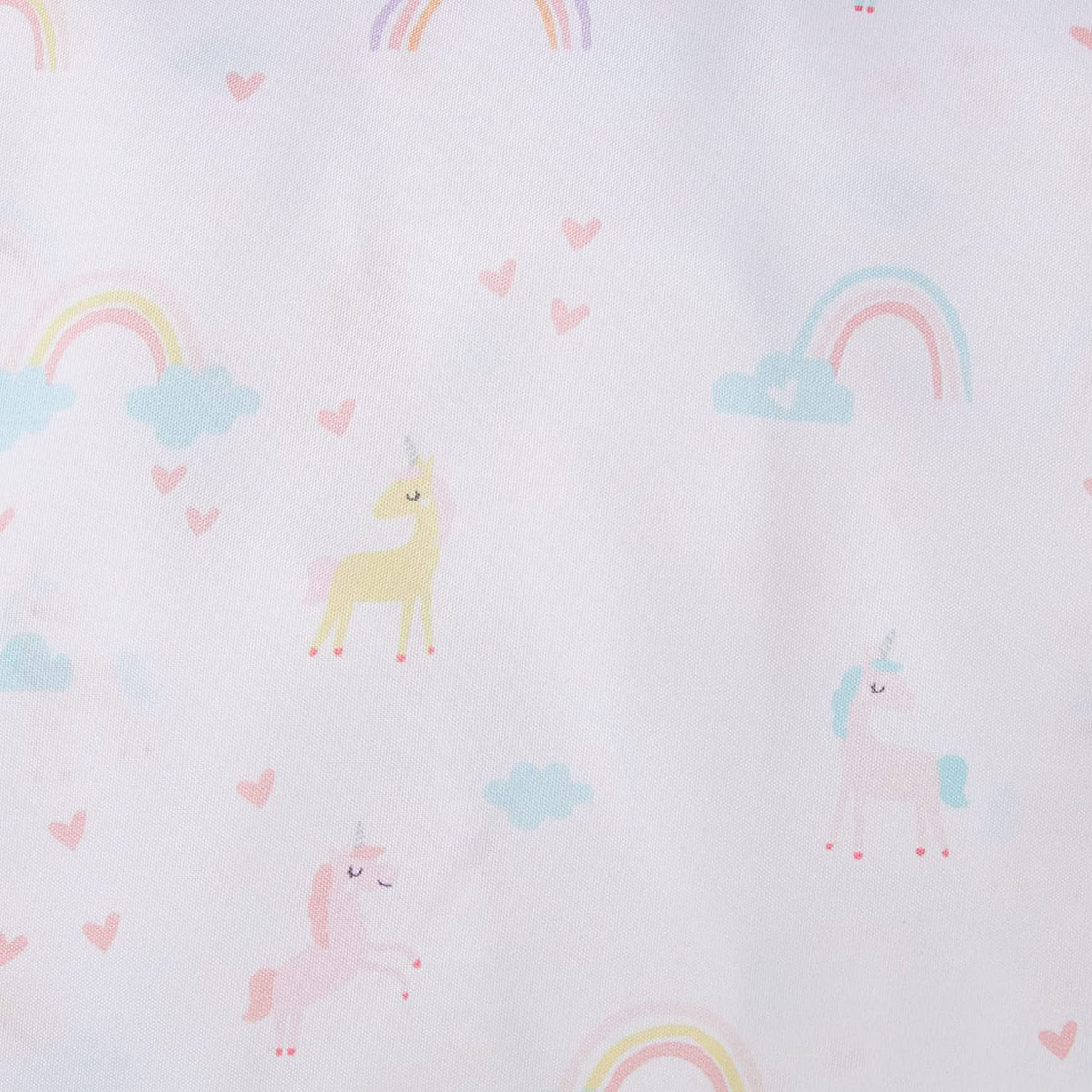 NoJo Fitted Crib Sheet, Rainbow Unicorn, Pink/Aqua/Yellow/White, 28x52x8 Inch (Pack of 1)