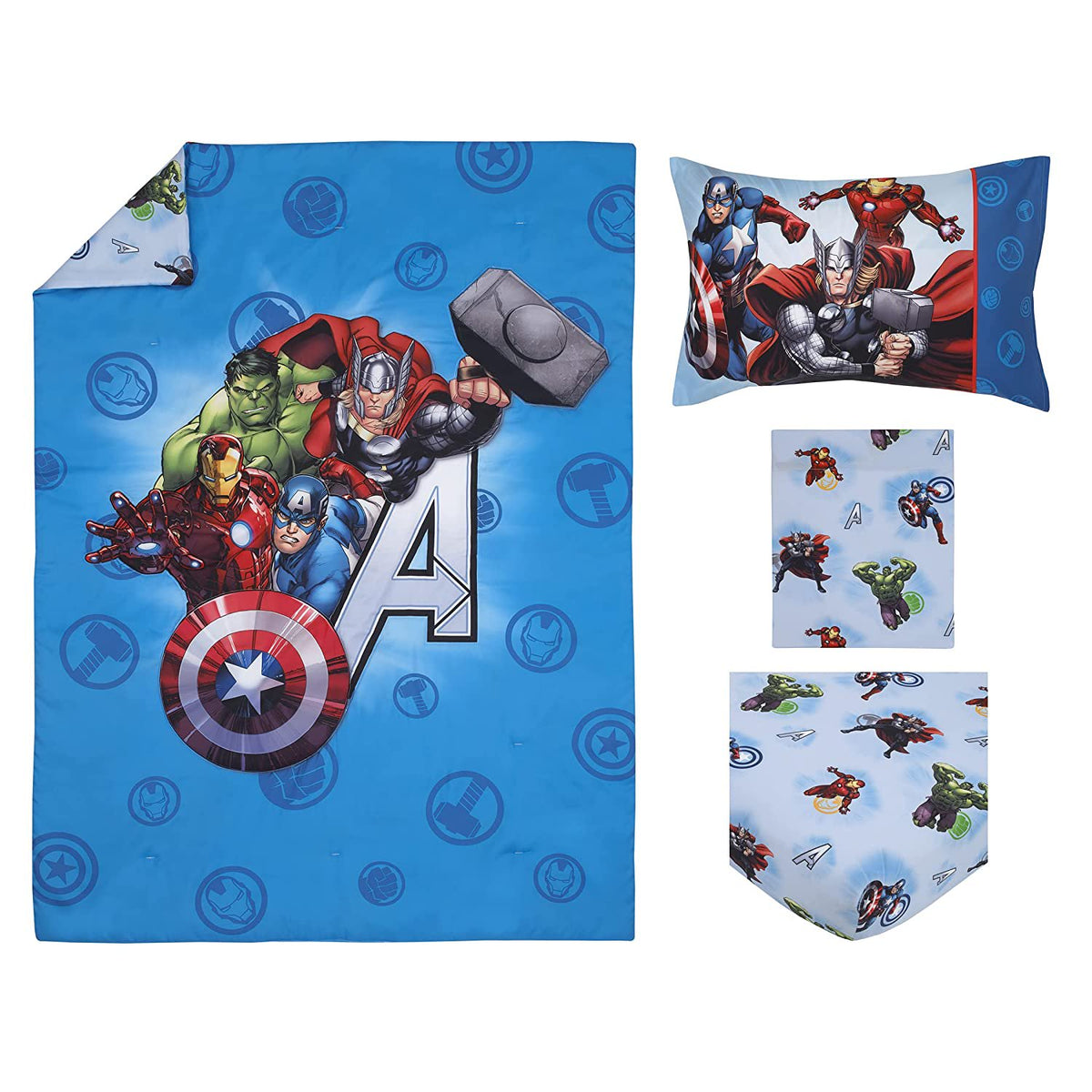 Marvel Avengers 4 Piece Toddler Bedding Set