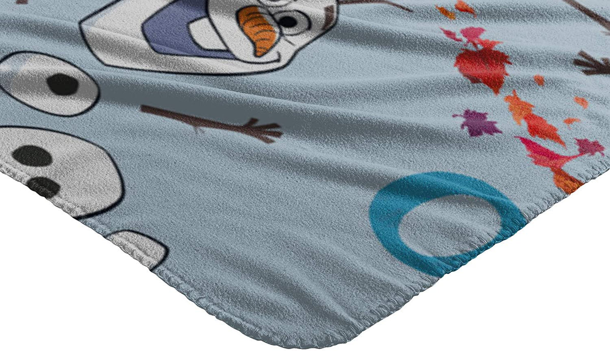 Disney Frozen 2, "Olaf Knows" Character Shaped Pillow & Fleece Throw Blanket Set, 40" x 50"