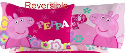 Peppa Pig Reversible Pillow Case Standard Size Microfiber 20" x 26"