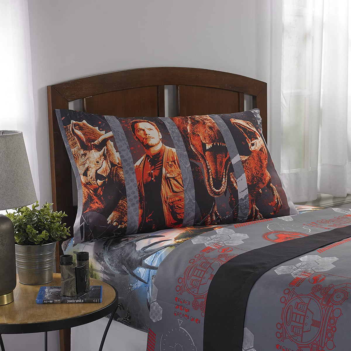 Franco Kids Bedding Super Soft Sheet Set, 4 Piece Full Size, Jurassic World