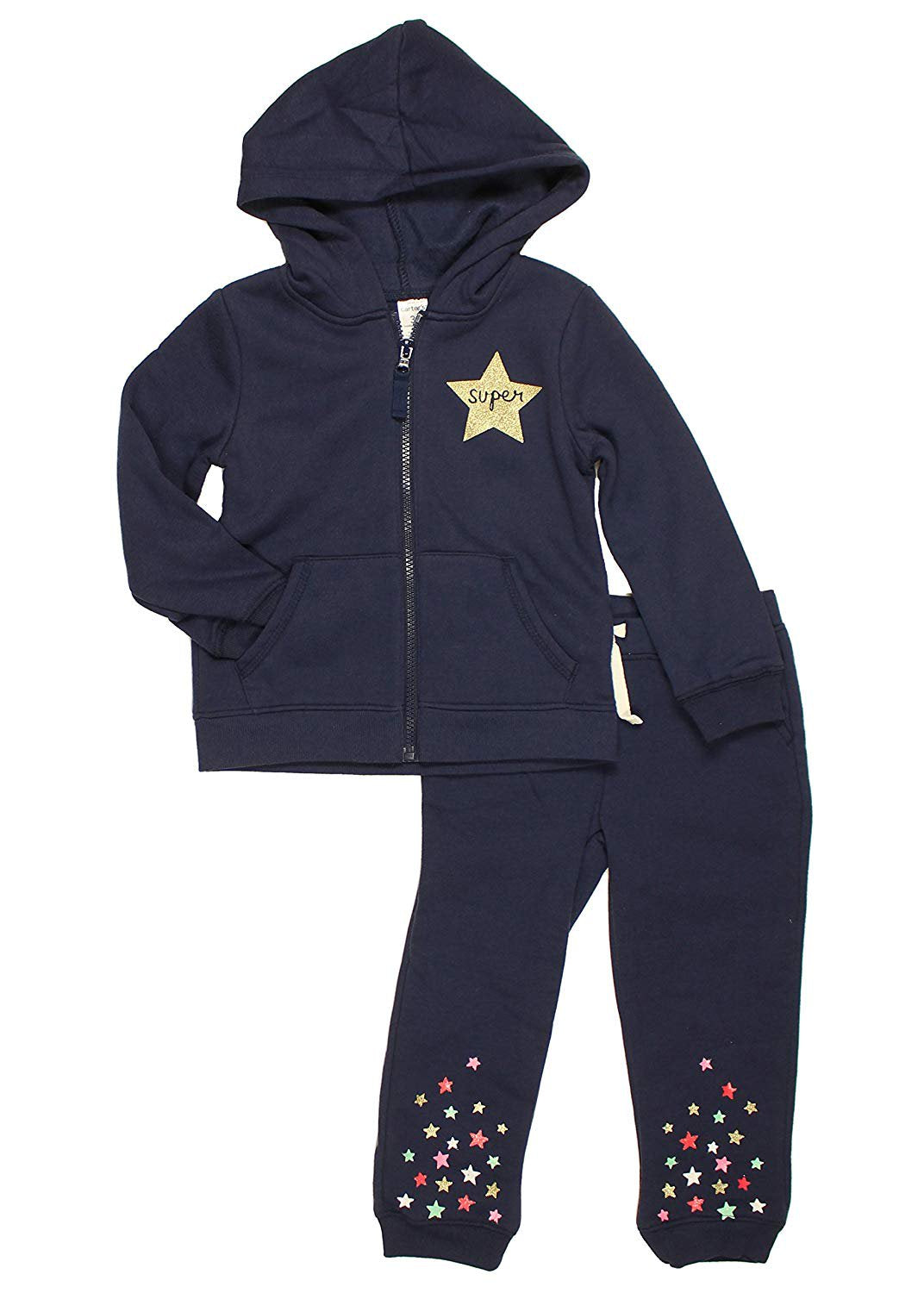 Carter's Little Girls' Fleece Hoodie and Pants 2-Piece Set