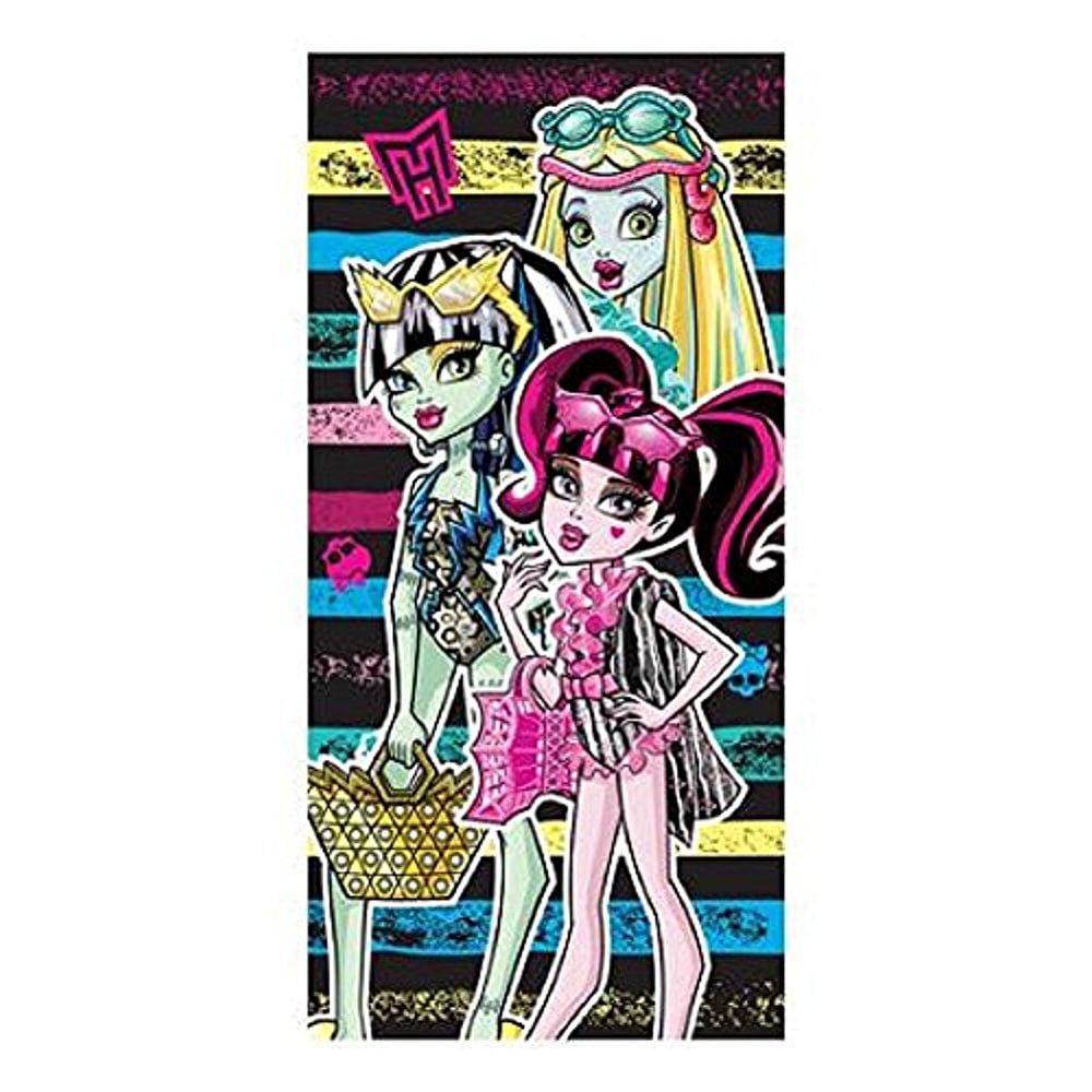 Mattel Monster High Cotton 28" x 58" "Scary Beach" Beach Towel, 1 Each