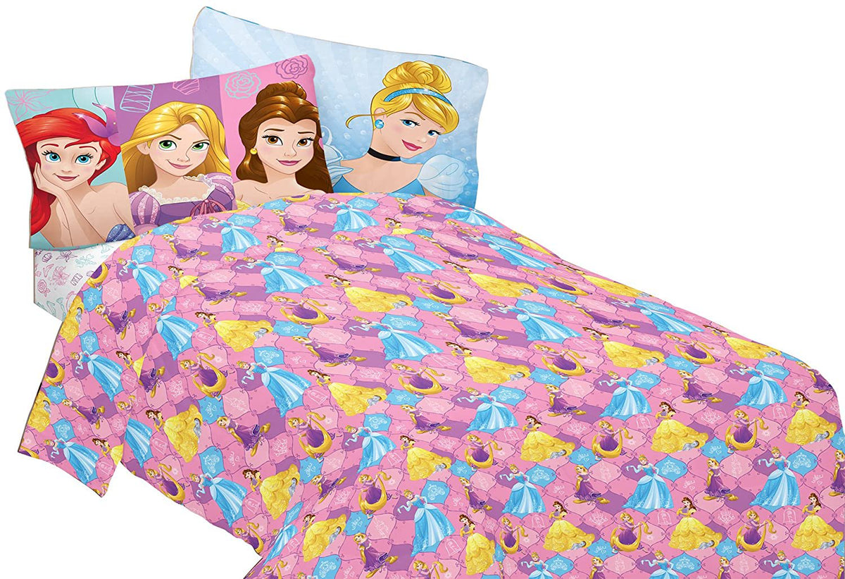 Disney Dreaming Princess Sheet Set, Twin, Pink