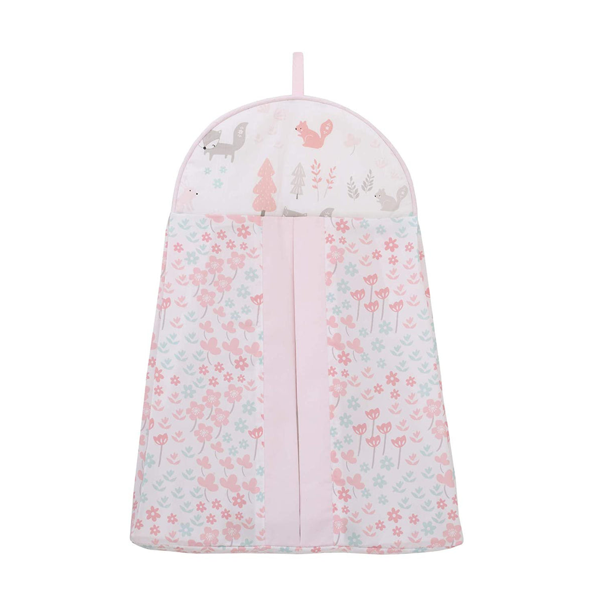 NoJo Sweet Forest Friends 4 Piece Crib Bedding Set - Pink, Aqua, Grey & White