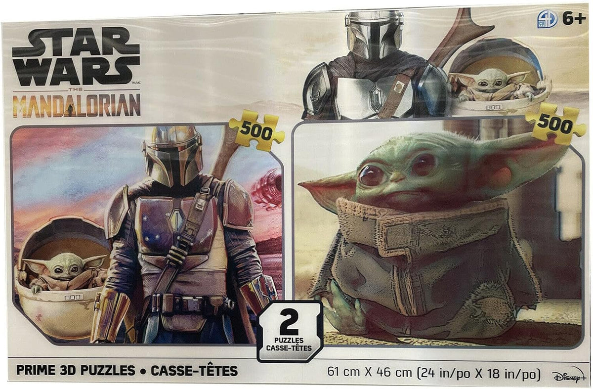 Star Wars The Mandalorian Prime 3D Puzzles 500pc Two Pack