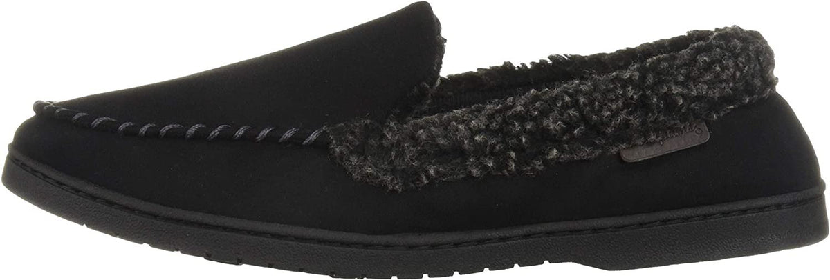Dearfoams Men's Memory Foam Slipper Microsuede Moc Whipstitch