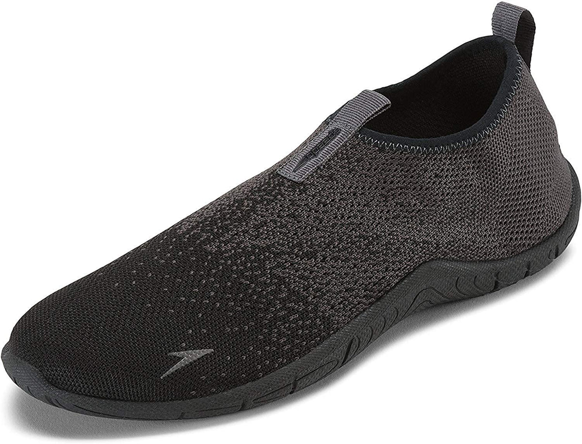 Speedo Men's Surf Knit Athletic Water Shoe (Black/Charcoal, 10)
