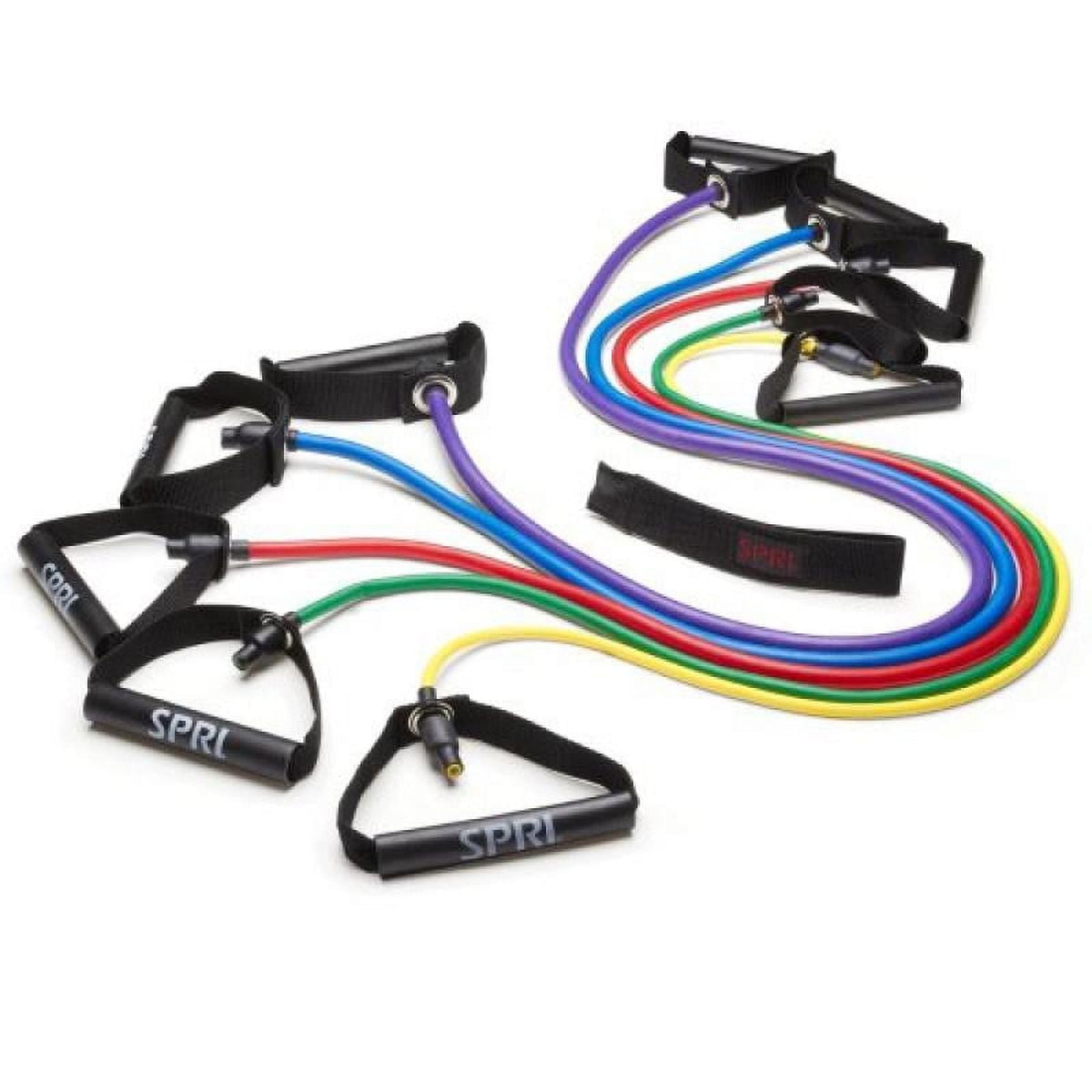 SPRI Xertube Resistance Band w/ Door Attachment, Red, Medium