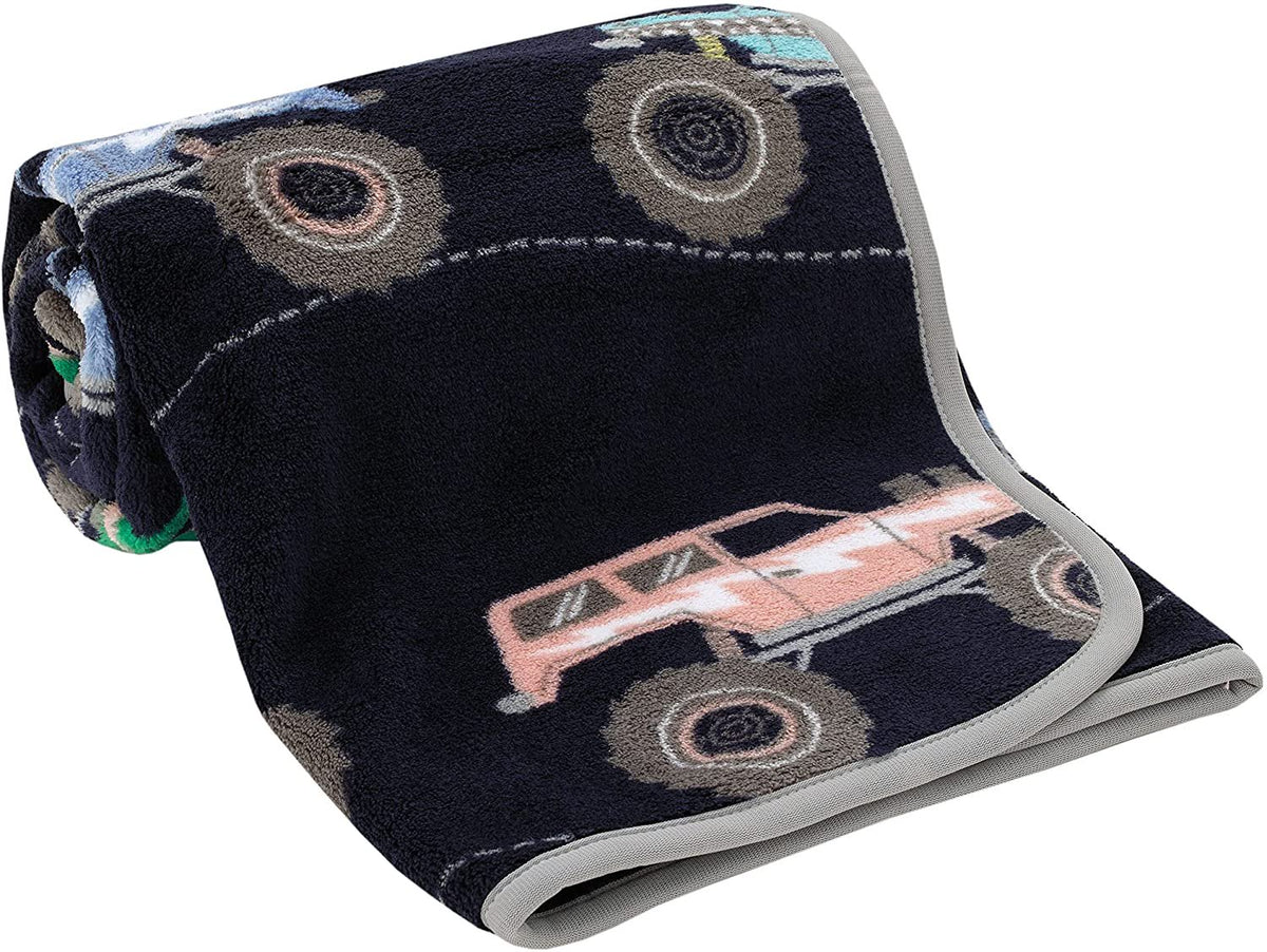 Carter's Monster Trucks Toddler Throw Blanket - 30" x 45" - Super Soft, Plush, Warm and Comfortable
