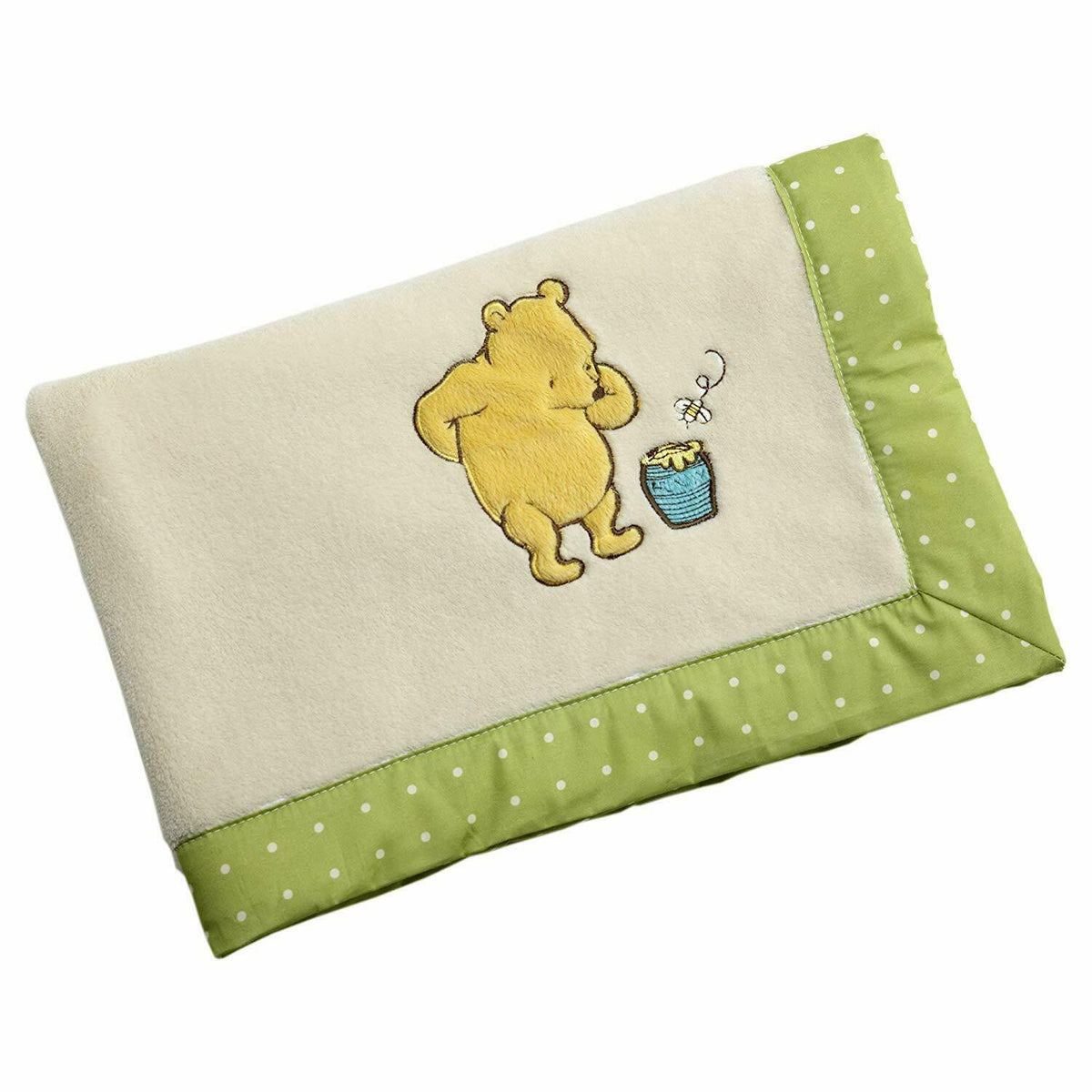 Disney My Friend Pooh Coral Fleece Blanket, Sage/Ivory
