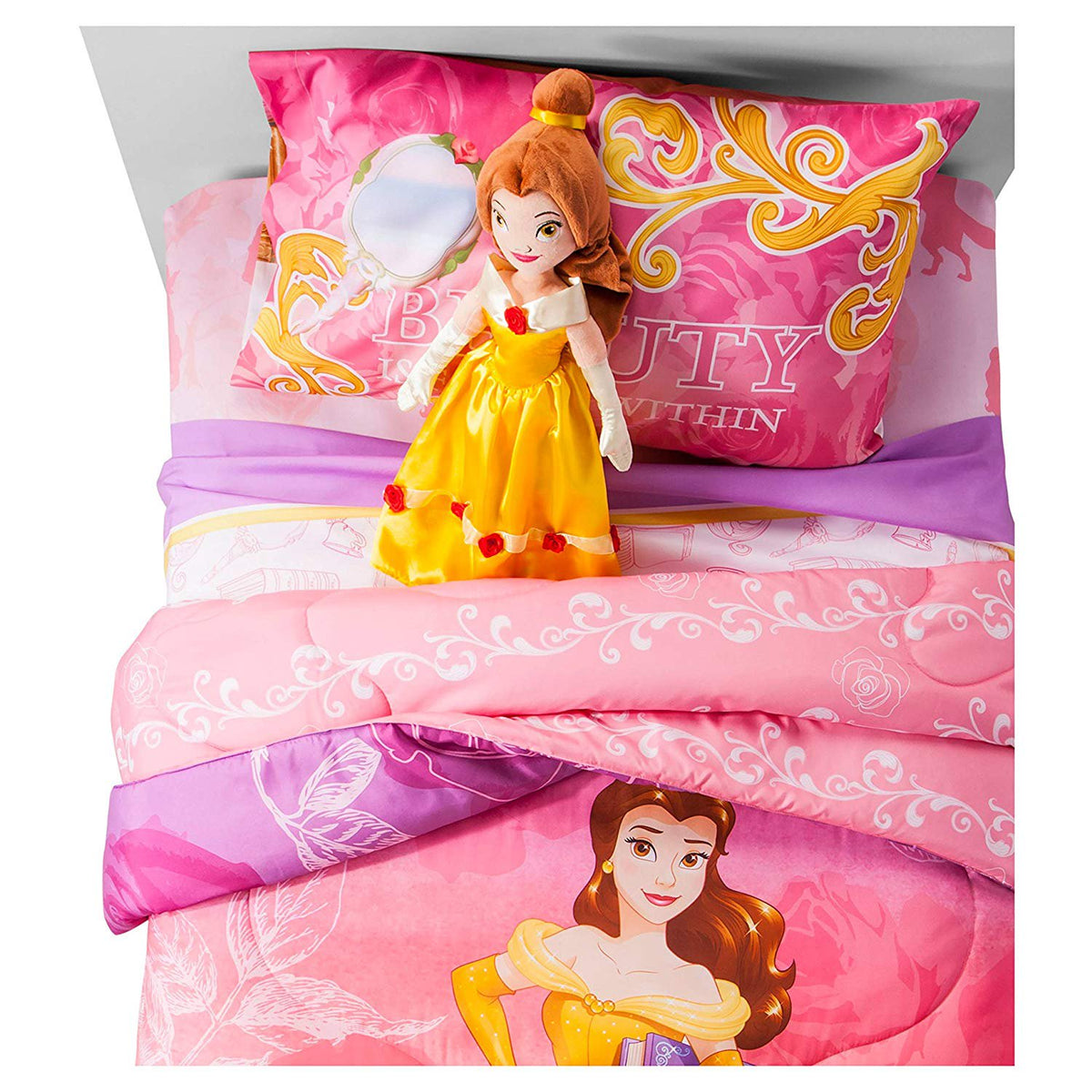 Disney Princess Beauty & The Beast Belle Yellow Throw Pillow (24"x4")