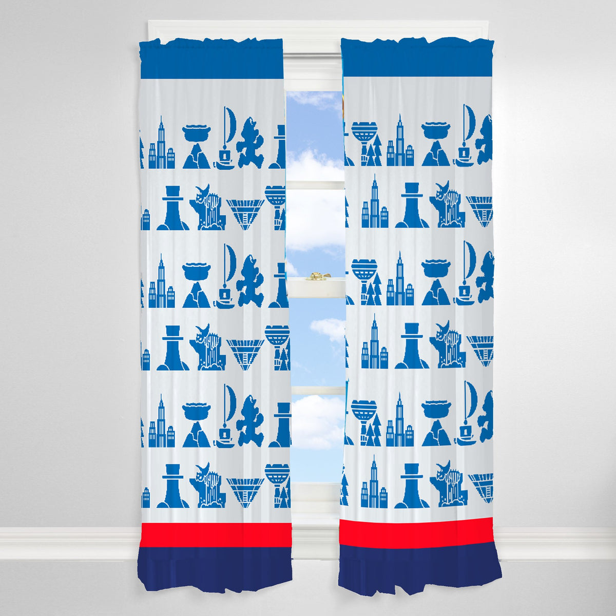 Franco Kids Super Mario Room Darkening Window Curtains Drapes Set 84 in W x 63 in L