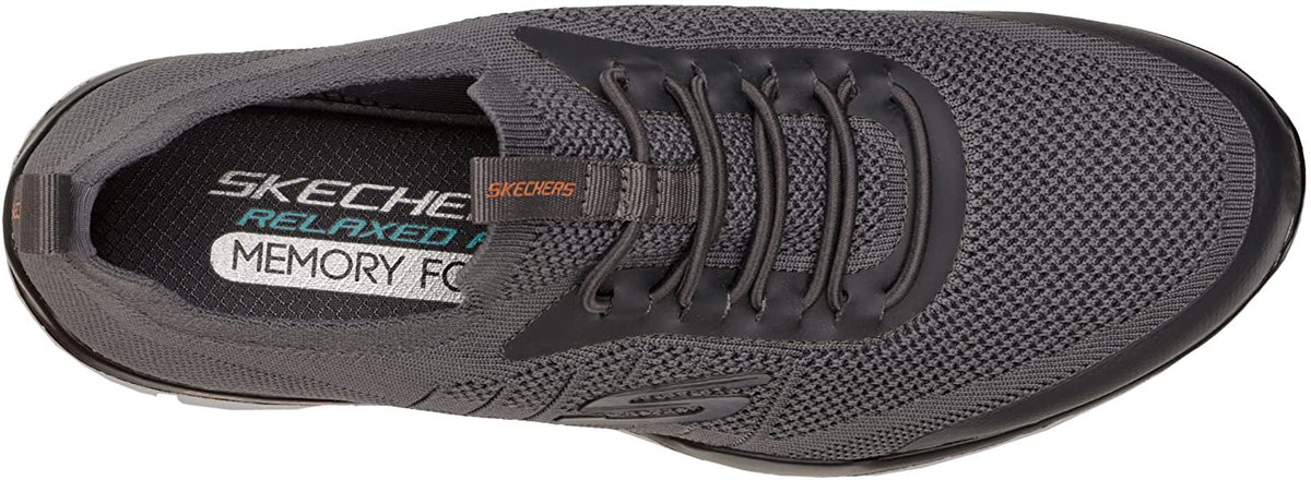 Skechers Men's Memory Foam Mesh Knit Bungee Lace Athletic Sneaker