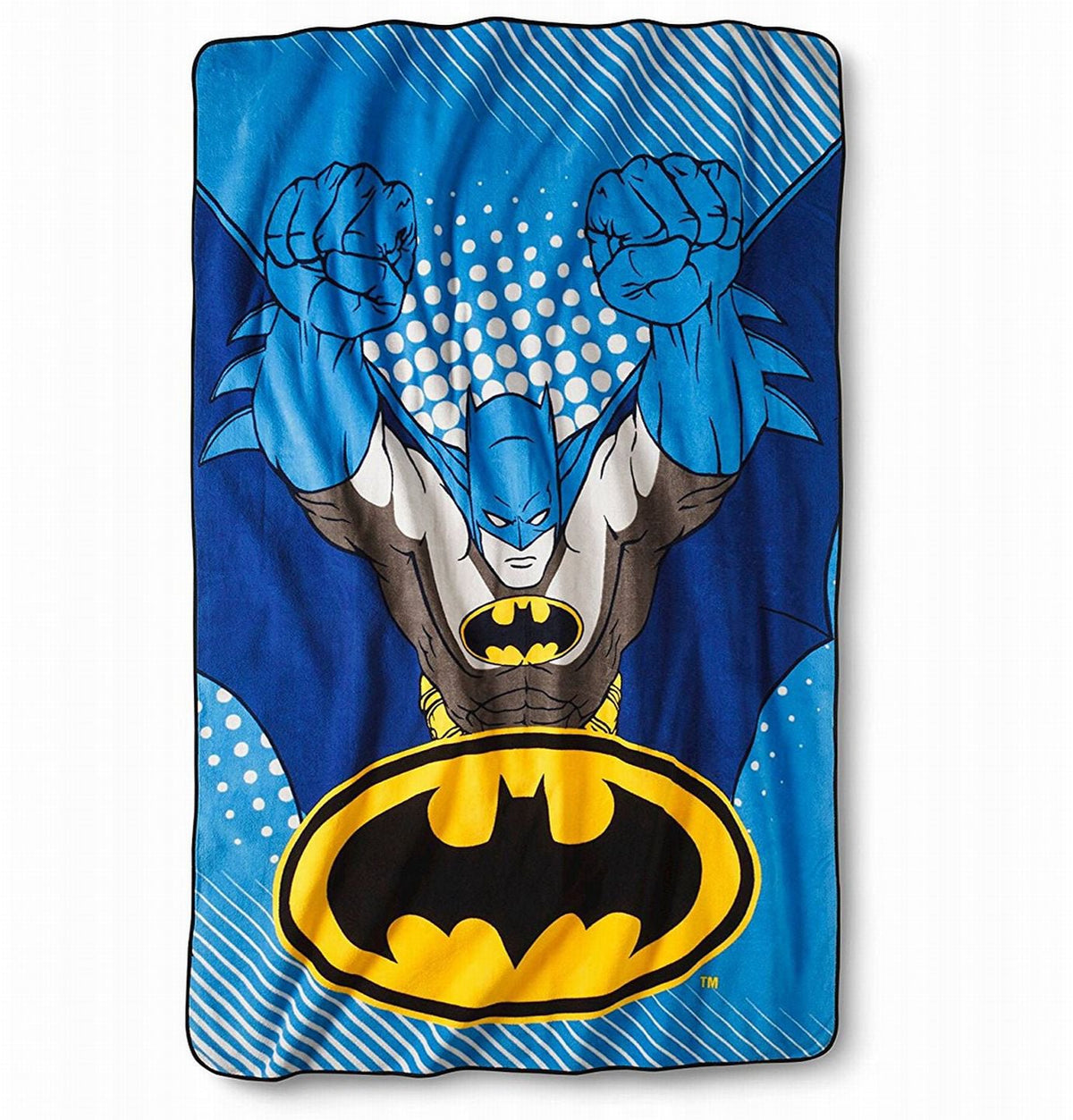 Batman Blanket Twin or Toddler Bed Micro Plush Fleece Blanket Super Hero