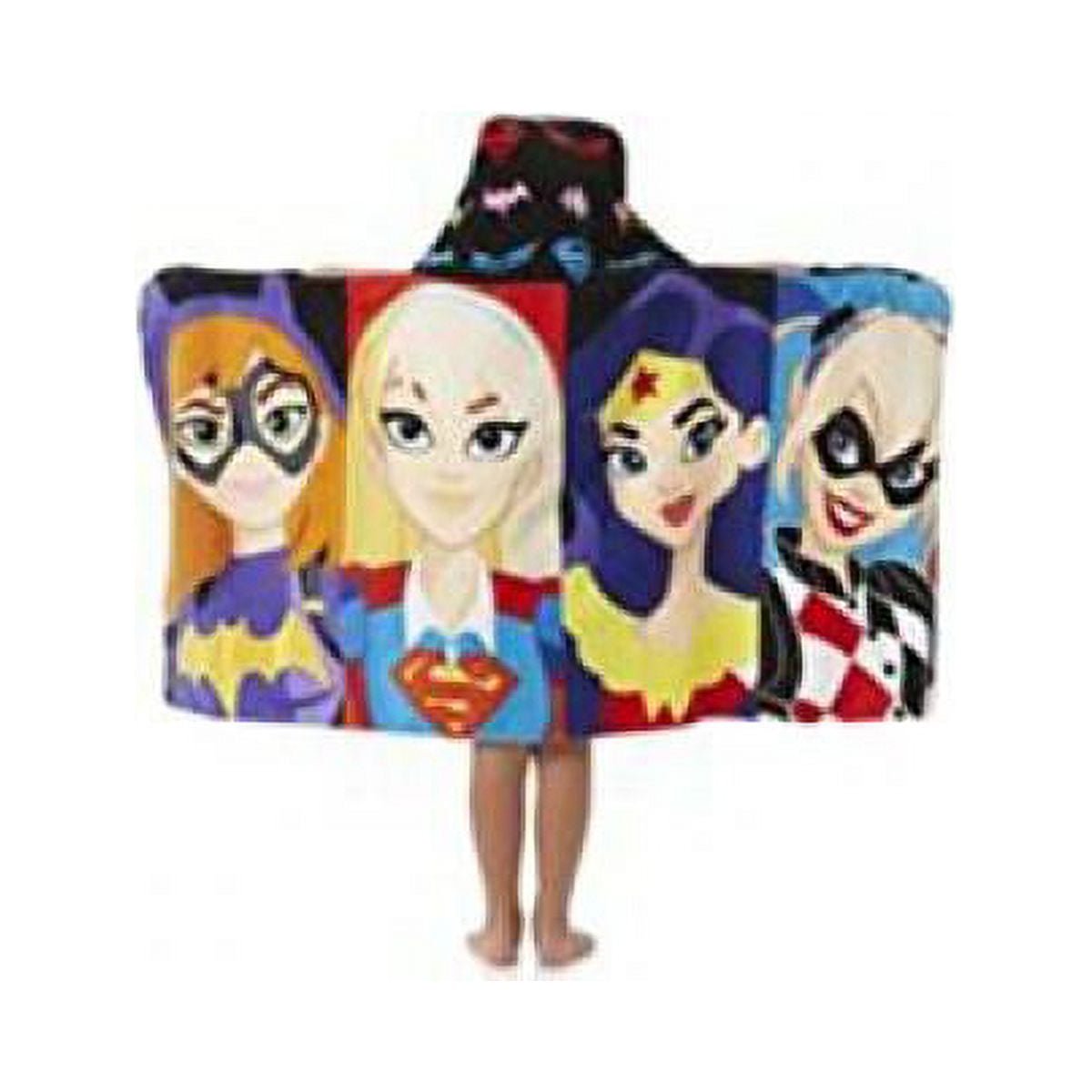 DC Superhero Girls Hooded Towel Wrap for Bath, Pool and Beach