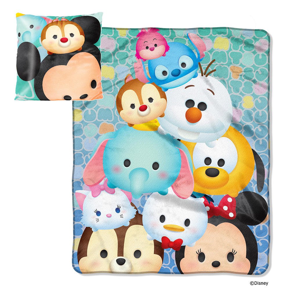 Northwest Enterprises Disney Tsum Tsum Micro Raschel Throw Blanket and Pillow Set