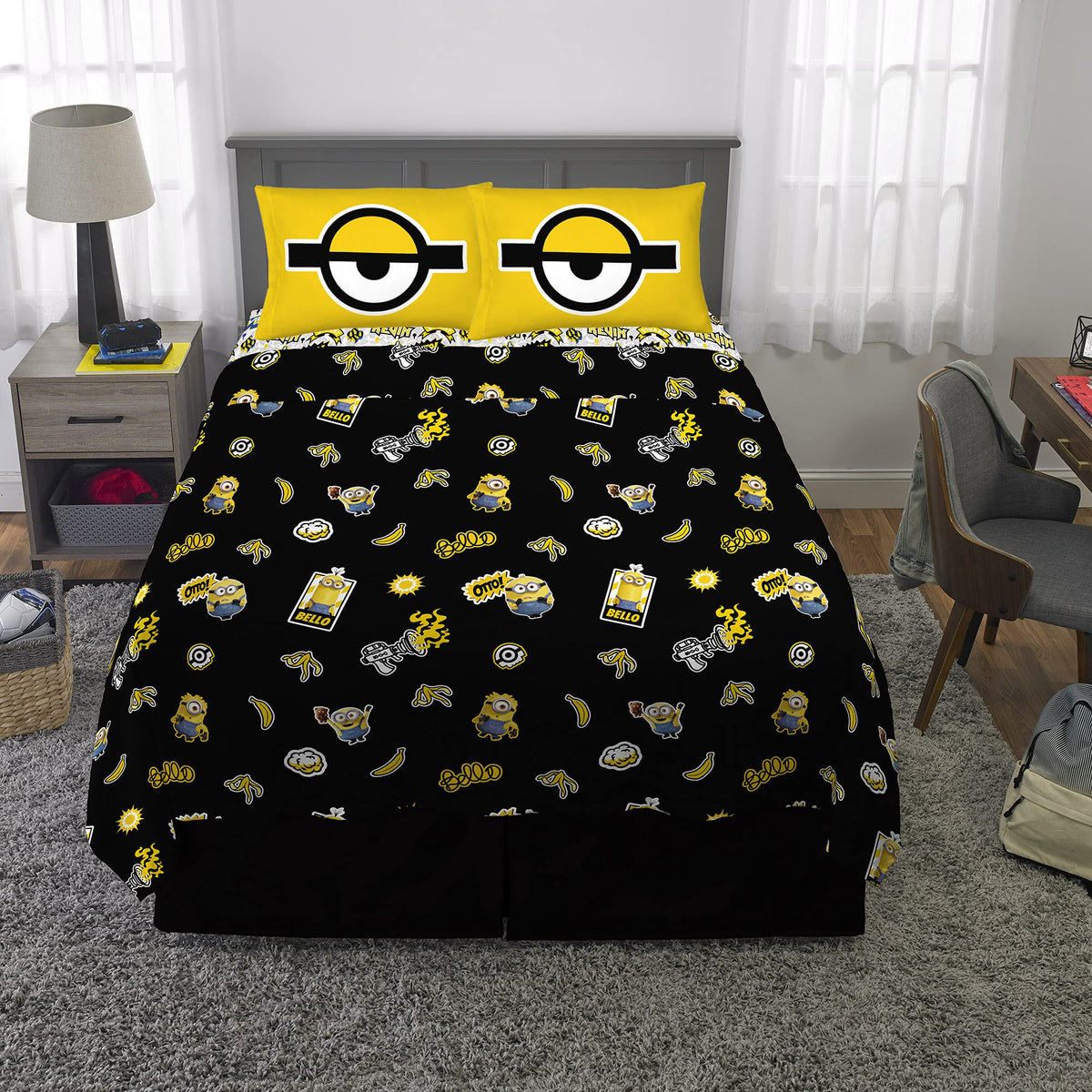 Franco Kids Bedding Minions The Rise of Gru Full Size Sheet Set