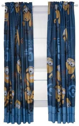 Despicable Me Minions Kids Room Darkening Window Curtain Panel, 42" x 63"