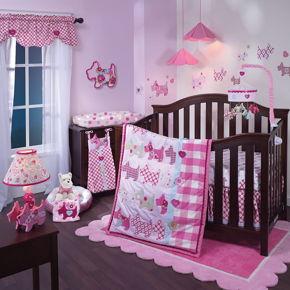 Lambs & Ivy Puppy Tales 8-pc Crib Bedding Set, Puppy Tales