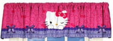Hello Kitty 'Peek-A-Boo' Satin Window Valance