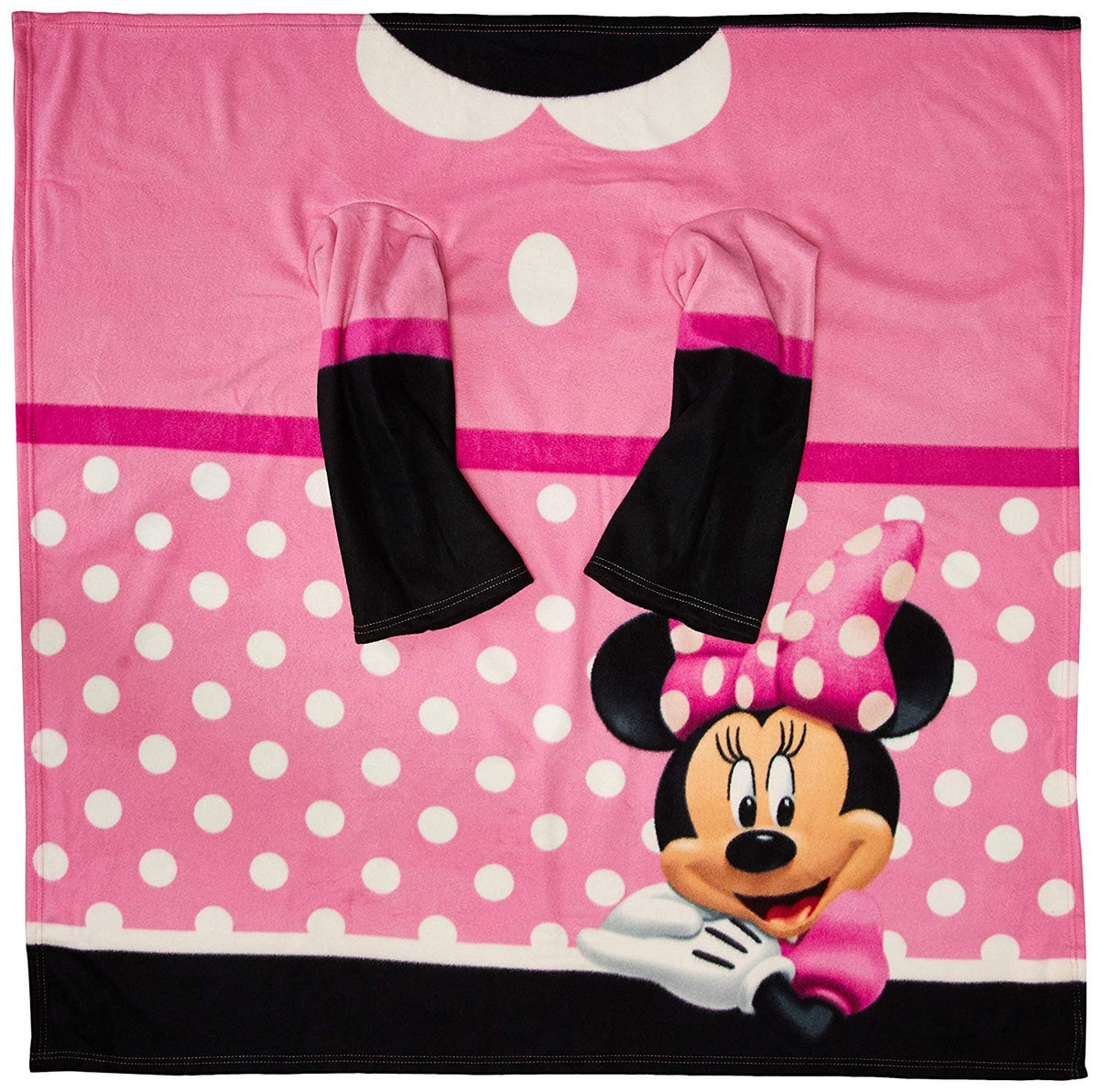 Disney's Minnie Mouse, "Dot" Youth Comfy Throw Blanket with Sleeves, 48" x 48"