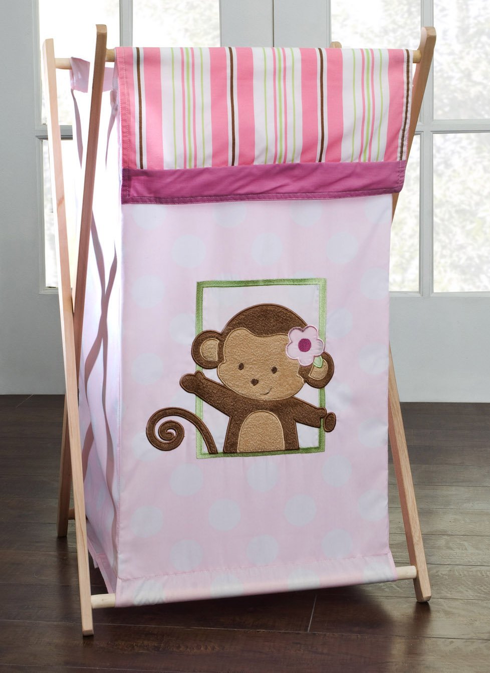 Kids Line Hamper, Sweet Monkey (Discontinued by Manufacturer)