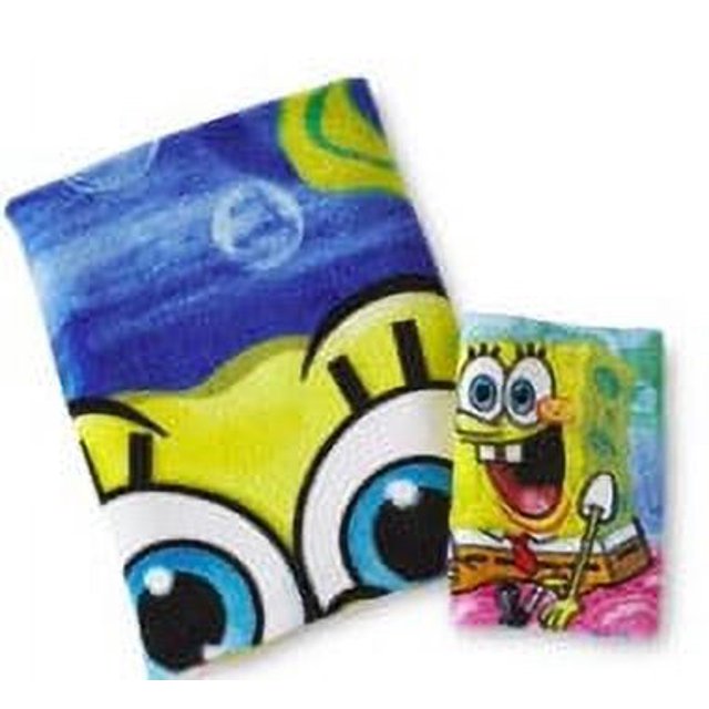 SpongeBob SquarePants 2 Piece Bath Towel and Washcloth Set