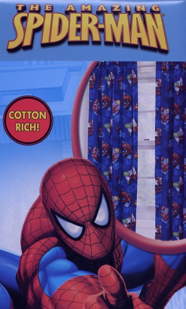 Amazing Spider-man Drapes - 2 Panels each 42" X 84" Window Treatment