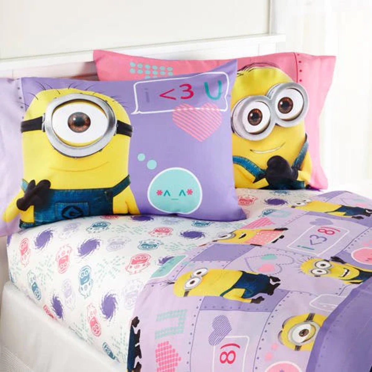 Universal's Minion Girls Way 2 Cute Microfiber Twin Sheet Set