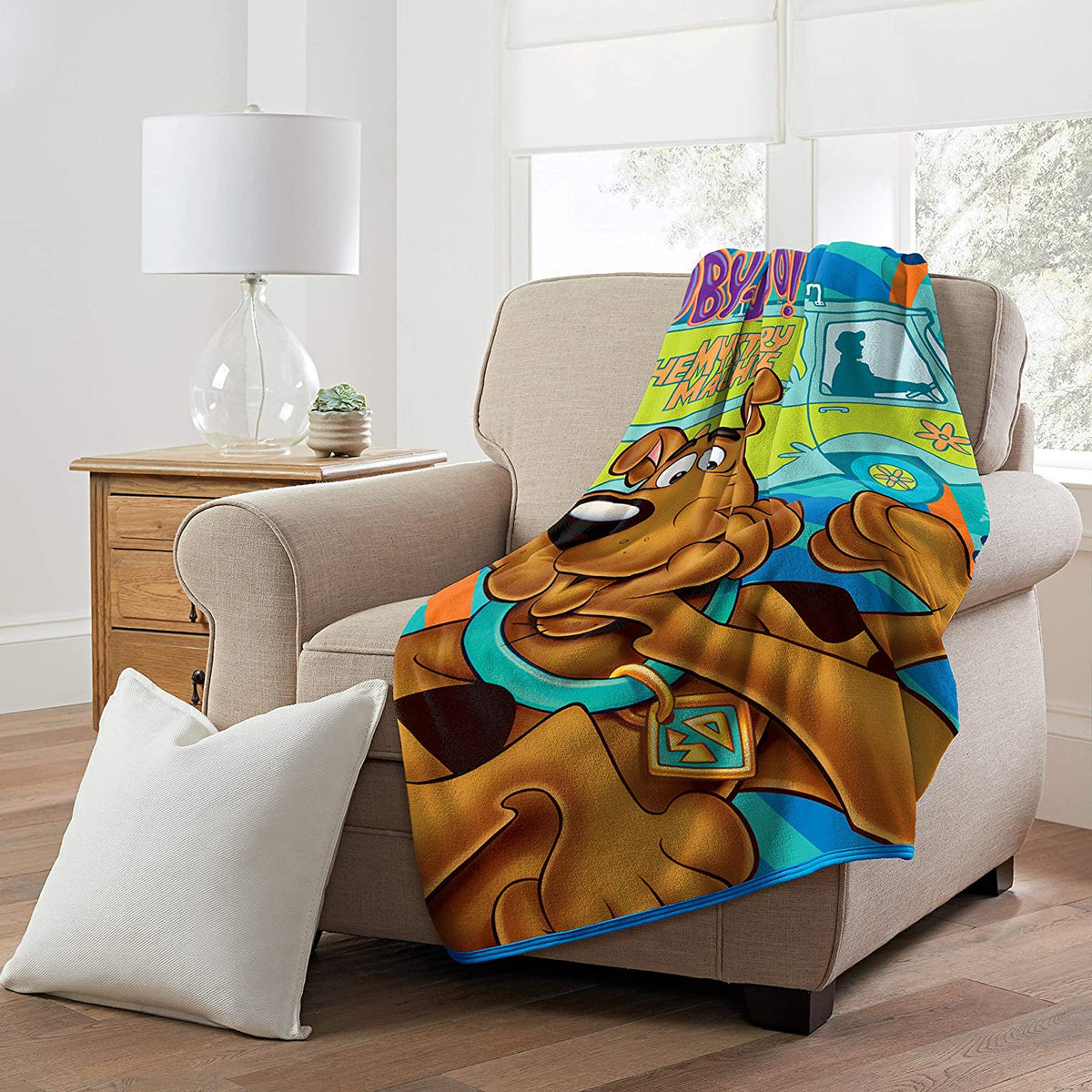 Warner Brothers Scooby-Doo, "Whole Gang" Micro Raschel Throw Blanket, 46" x 60"