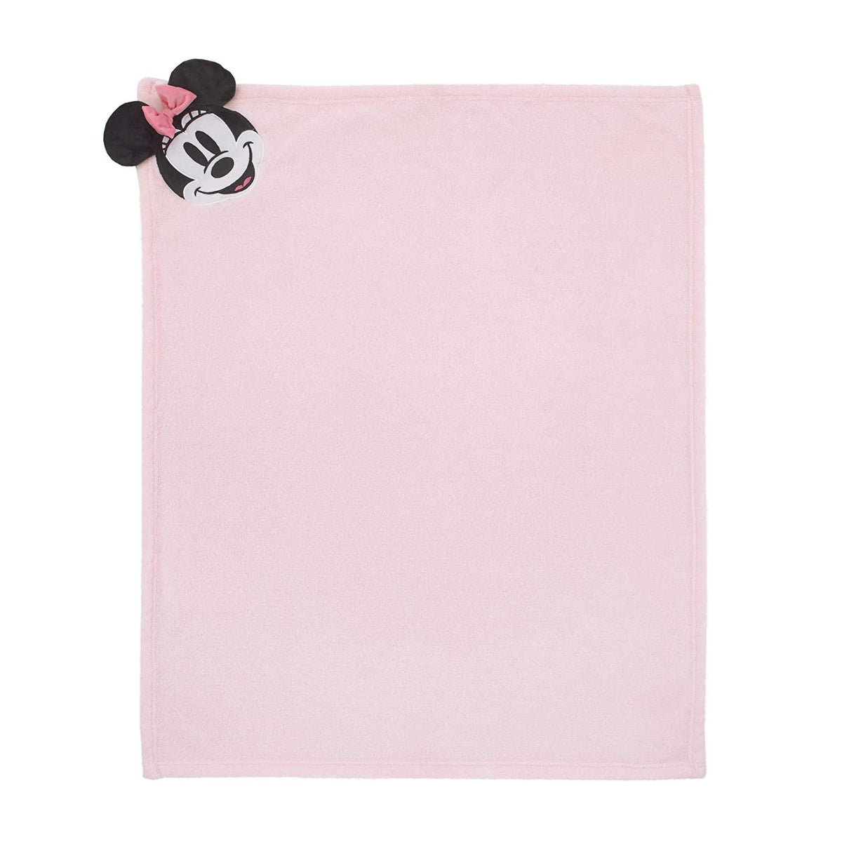 Disney Minnie Mouse Super Soft Baby Blanket with Corner Applique 3D Ears & Bow