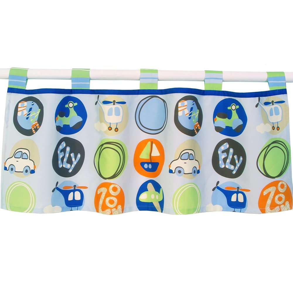 Sumersault Little Getaways Valance, Blue/Green (Discontinued by Manufacturer)