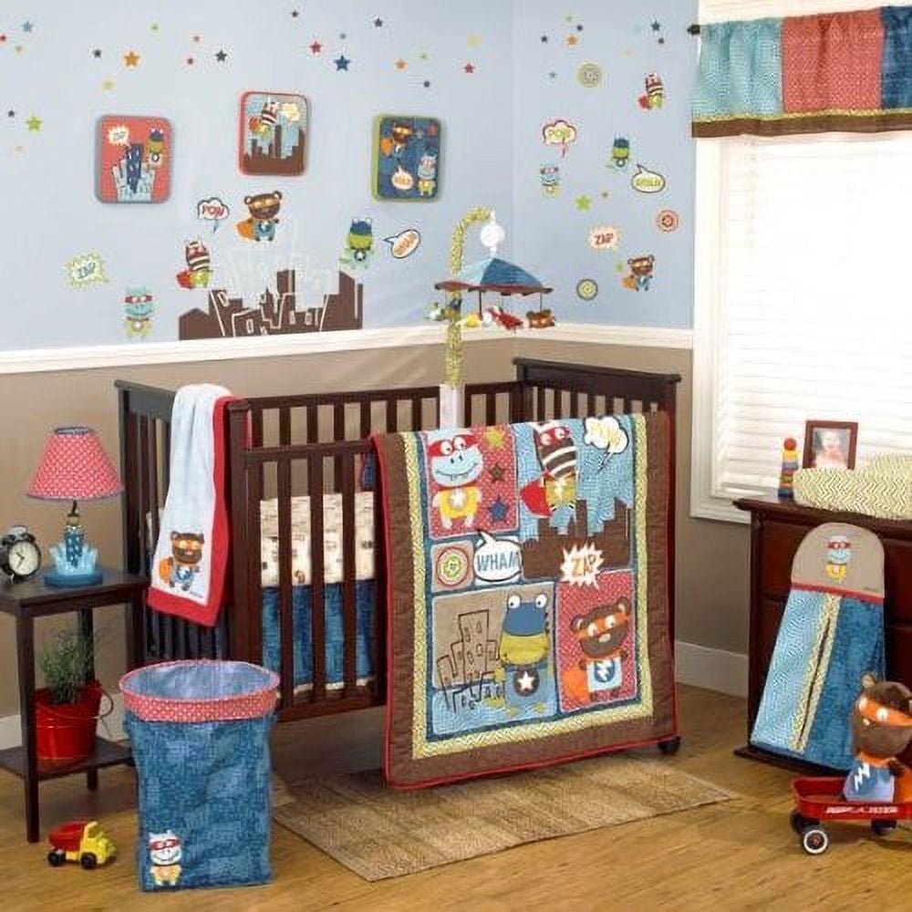 Cocalo Superhero Pals 4-piece Crib Bedding Set
