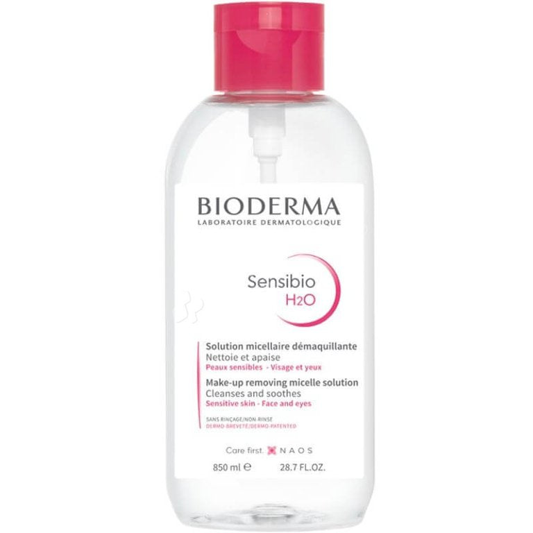 Bioderma - Sensibio - H2O Micellar Water - Makeup Remover Cleanser - Face Cleanser for Sensitive Skin JUMBO SIZE 28.7 fl oz / 850 ml
