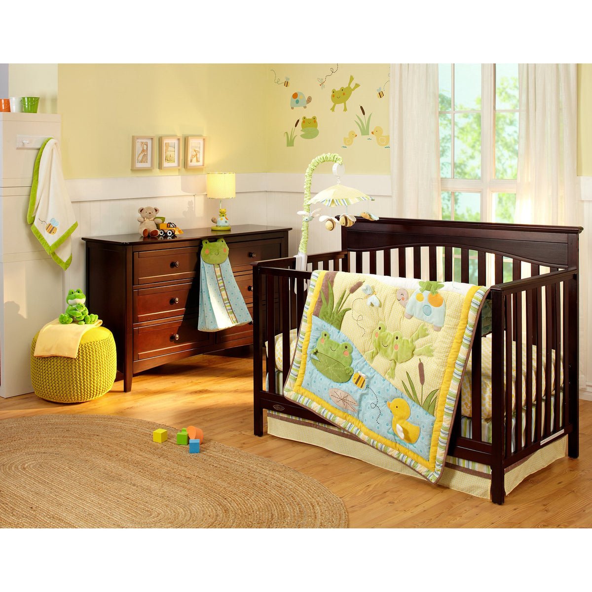 Carter's Pond 4 Piece Bedding Set with Diaper Stacker