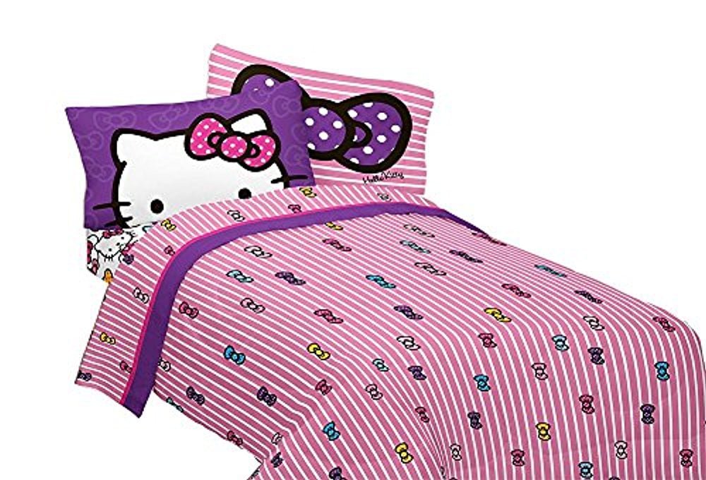 SANRIO Hello Kitty What's Not to Love Microfiber Sheet Set, Twin