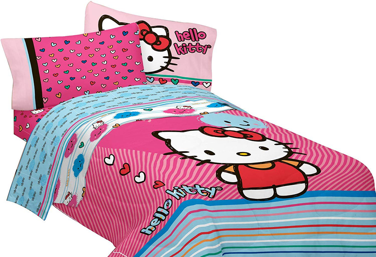 SANRIO 72x86 Hello Kitty Free Style Microfiber Comforter, Twin/Full