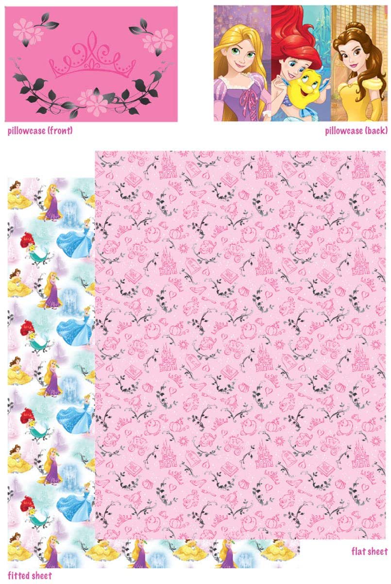 Disney Princess Strong 4 Piece Full Size Sheet Set